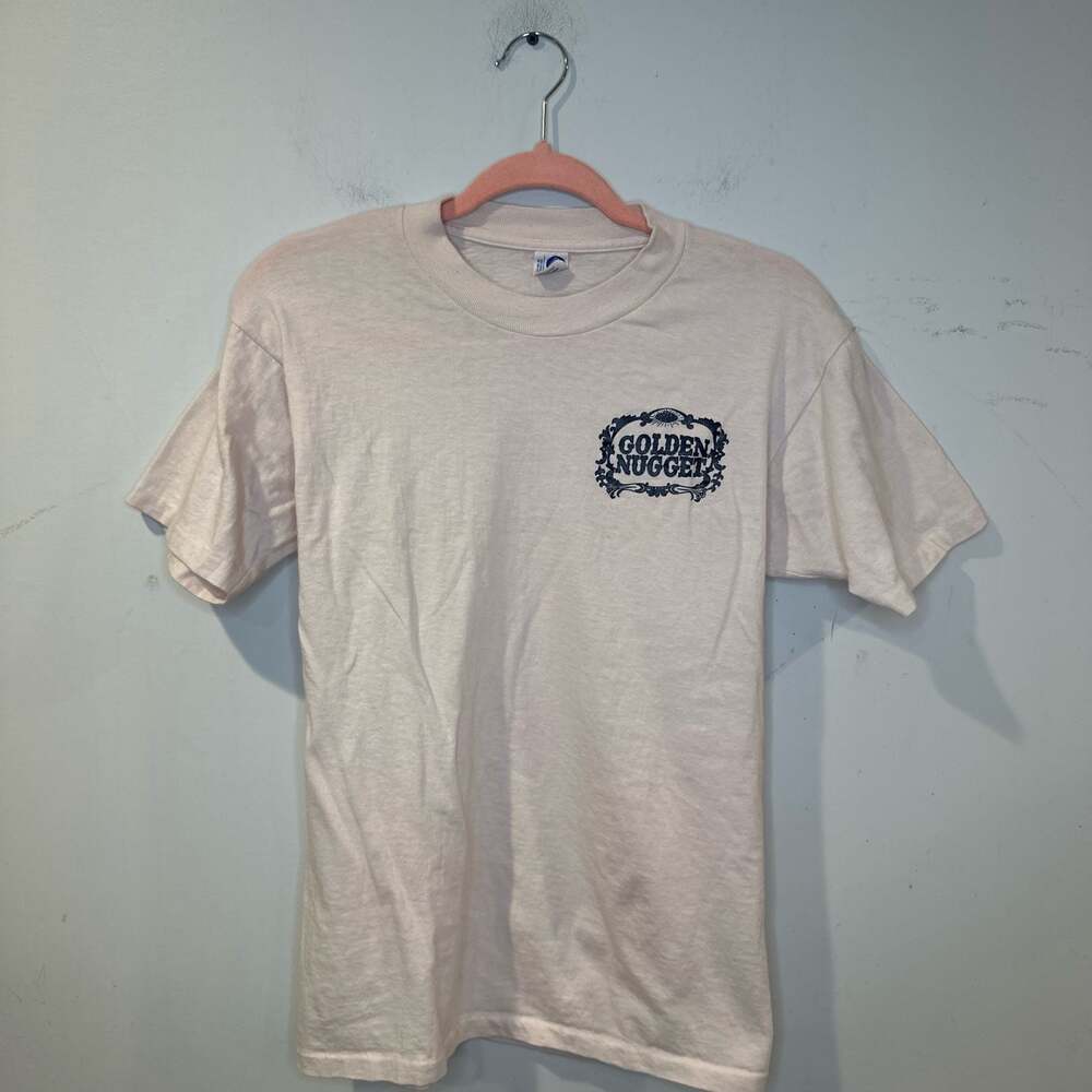 Vintage 80s Golden Nugget Casino Las Vegas Graphic T-Shirt Made In USA MEDIUM